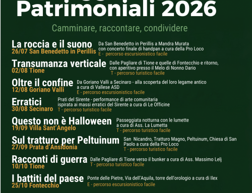 Passeggiate Patrimoniali 2026: il calendario.